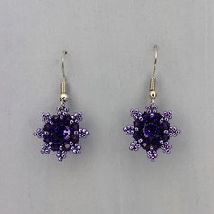 Ohrringe metallic violet Swarovski Chaton Rocailles 