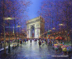 PBL-106 Paris, L'Arc de Triomphe le soir © Guy DESSAPT