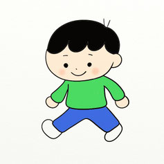 歩くを示すイラスト