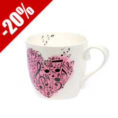 Becher mit Herz und Noten