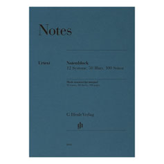 Schreibwaren Notenblock Din A4 hoch 12 Systeme 50 Blatt beidseitig bedruckt GN073492 9790201880167 HN8016 Henle Verlag
