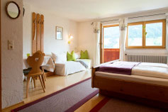 Doppelzimmer für 2-3 Personen, Südbalkon