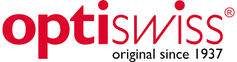 rotes Optiswiss®-Logo mit Text: original since 1937