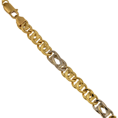 Bracciale Maglia Tigre Alternata In Oro 
