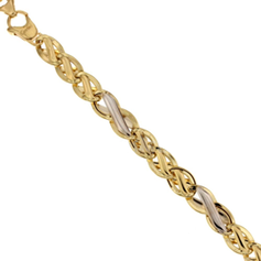 Bracciale Riportini In Oro Giallo e Bianco 