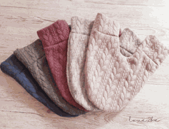Partnerhandschuhe mit Flechtmuster