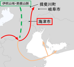 図11　東海地方への進出経路