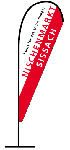 Flagge und Fahne gestalten Lassen. Beispiel Nischenmarkt Sissach.