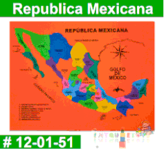 mapas de la republica mexicana en foamy