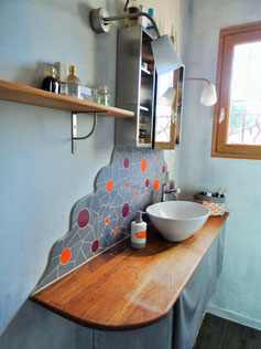 Crédence de salle de bain en mosaïque - Zam-création