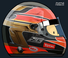 Helmet of Romain Grosjean by Muneta & Cerracín