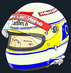 Helmet of Bertrand Gachot by Muneta & Cerracín