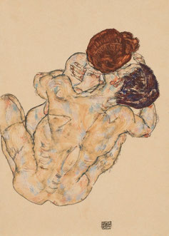 Egon Schiele: Umarmung, Wikimedia Commons (gemeinfrei)