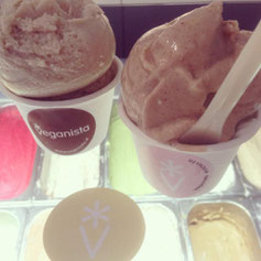 Eine bunte und cremige Auswahl an tollen veganen Eissoten gibt´s in Wien bei Veganista.