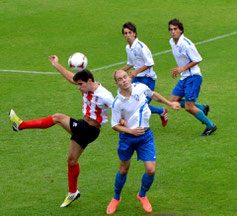 Imagen del partido de la primera vuelta disputado en Ellakuri.