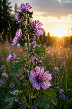 Mit ihren zart violetten Blüten bereichert die Wilde Malve Wiesen, Feldränder und Bauerngärten. Seit Jahrhunderten wird sie als Heilpflanze geschätzt und erinnert an Harmonie, Fürsorge und die leise Kraft der Natur.