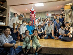 室根第３区自治会「むろね七夕夏まつり」に出品する吹き流し