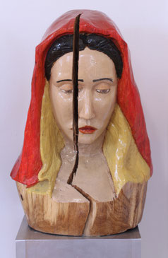 Jan Gottschalk, "Madonna II", Skulptur, Holz / Lack