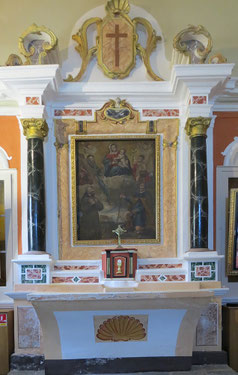 Oletta - Vierge à l'Enfant, Saints André, Jean-Baptiste, François et Roch