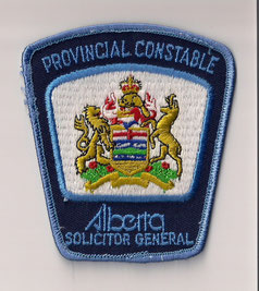 Provincial Constable - Alberta - Solicitor General  (Ancien / Obsolete)  (Usagé / Used)  1x