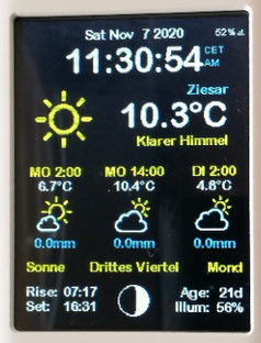 ESP32 ESP8266 Nodemcu touch ILI9341 weather station