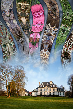 exposition dans le Parc du château de Creuse près  d'Amiens picardie