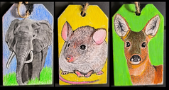 Krafttiere handgemalt von Tanja Christina Nicolai