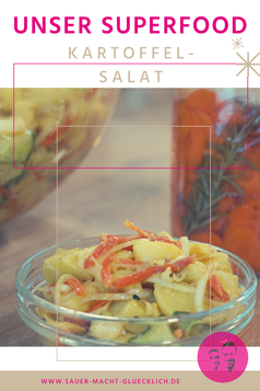 Kartoffelsalat mit fermentierten Karotten