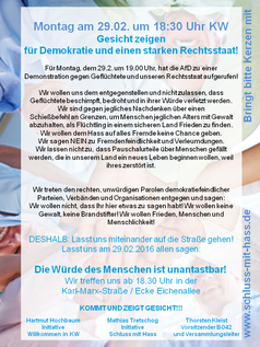 Demonstration - Gesicht zeigen - 29.02.2016 Königs Wusterhausen