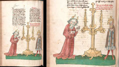 medieval History Bible, the life of Mary. German Title: "Historienbibel, Marienleben. Elsass