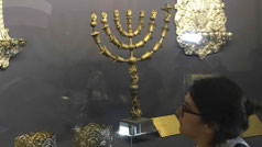 menorah with gilded wood, Florence, Italy from 18th century