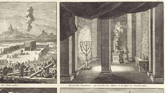 Jan Luyken 1708 Bible tabernacle and menorah image