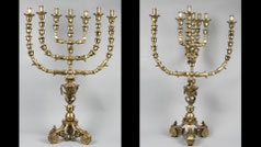 Sephardic Bronze Menorah Museum Sefardi in Toledo, Spain 