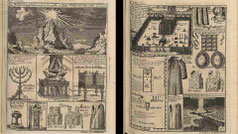 Gottfried Hensel Bible menorah and tabernacle images, Biblia Mnemonico-Emphatica, Breslau, Hischberg, Silesia Bible menorah, schlesische Bibel