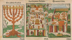 Menorah  German book about the tabernacle from the Old Testament 1586