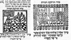 Birkat ham-māzôn, Menorah, Hanukkah, 1726 Schlomo Zalman Aptrod, Mosche Ben-Gamburg, Frankfurt Germany