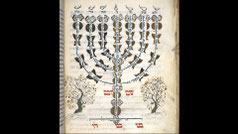 Collection of prayers, a recension of the book of Tobit and Megilat Antiochus with menorah