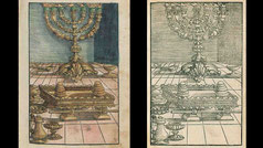 German Luther Bibles with menorah images Wittenberg