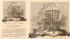 Macklin's Bible with menorah from Thomas Macklin London