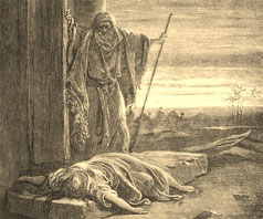 La femme du Lévite violée, illustration de Gustave Doré.
