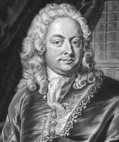 Johann Mattheson. Gravur von Joh.-Jakob Haid. 1746.