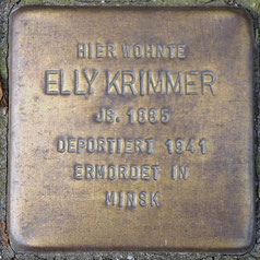 "Stolperstein" für Elly Krimmer