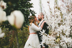 Brautkleid rosa schleife seidentaft berlin