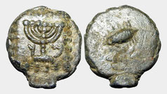 Antike Siegel Menorah Blei Hebräisch
