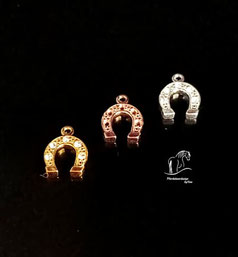 Pferdehaarschmuck Armband Hufeisen Gold Rose und Silber