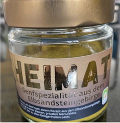 Senfglas mit Heimatsenf