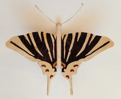 Papillon modèle "Flambé" - Marqueterie - Atelier Eclats de bois - Isère