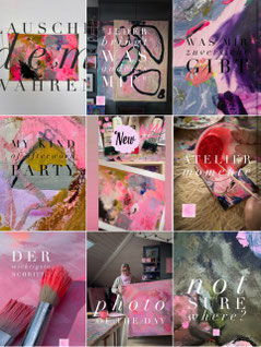 Atelier Silke Bohnet, Studio-Rosenrotes, Insta-Fotos vom Kunst-Atelier, Atelier-Momente, Blog über Kunst, Leben als Künstlerin, abstract art, abstrakte Kunst, Farb-Kunst, moderne Farben, moderne Malerei, mit Kunst wohnen, Leben. mit Kunst, Kunst kaufen