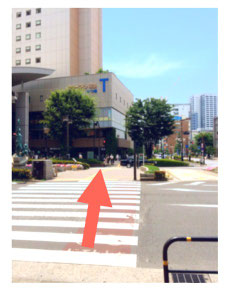 大井町トラックスや阪急　イトーヨーカ堂・品川区役所側のロータリーに降りてください