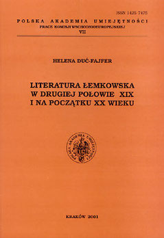 Literatura łemkowska w drugiej połowie XIX i na początku XX w.